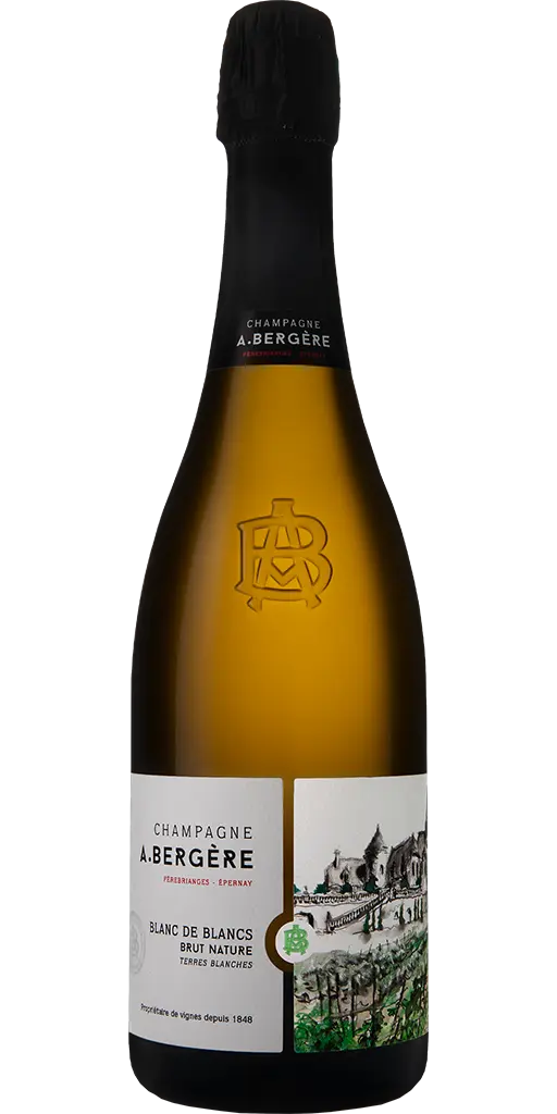 Шампанское  A. Bergere Terres Blanches Blanc de Blancs Brut Nature  2022  750 мл