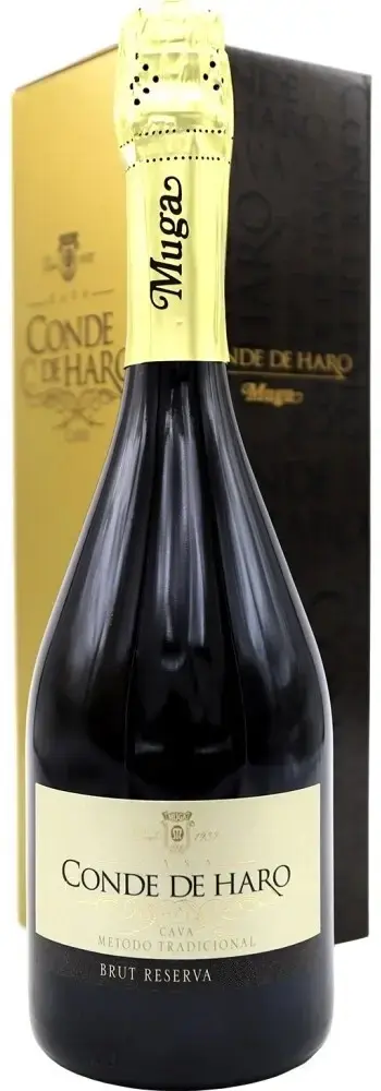 Игристое вино Muga Cava Conde de Haro Brut Rioja gift box  2020 750 мл