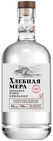 Водка   Хлебная Мера  Хмельная  500 мл