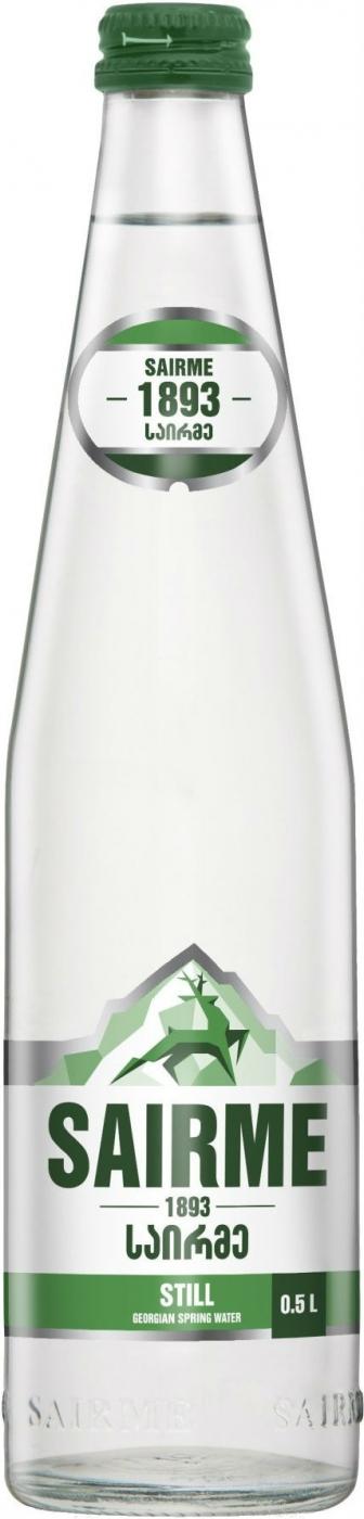 Вода Sairme Springs Still glass Родники Саирме негазированная в стеклянной бутылке 500 мл