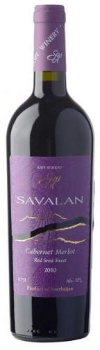 Вино Savalan Cabernet Merlot Савалан Каберне Мерло красное полусладкое 750 мл 13 %