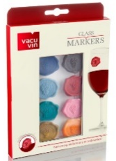 Маркеры для бокалов VacuVin Glass Markers / Classic, Классика - 8 штук, новый дизайн