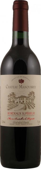Вино  Chateau Manoubrey  Bordeaux Superieur АОC Шато Манубре 2011  750 мл