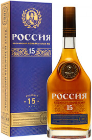 Коньяк Кизлярский завод  Россия 15 лет  серия декор  500 мл