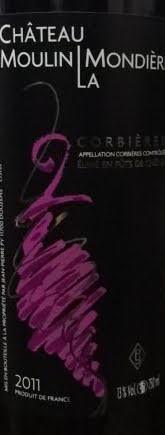 Вино Chateau Moulin la Mondiere Corbieres  Languedoc-Roussillon 2012 750 мл