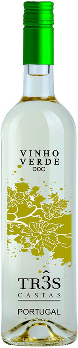 Вино "Tres Castas" Vinho Verde DOC   Трес Кашташ   Винью Верде  2018  750 мл