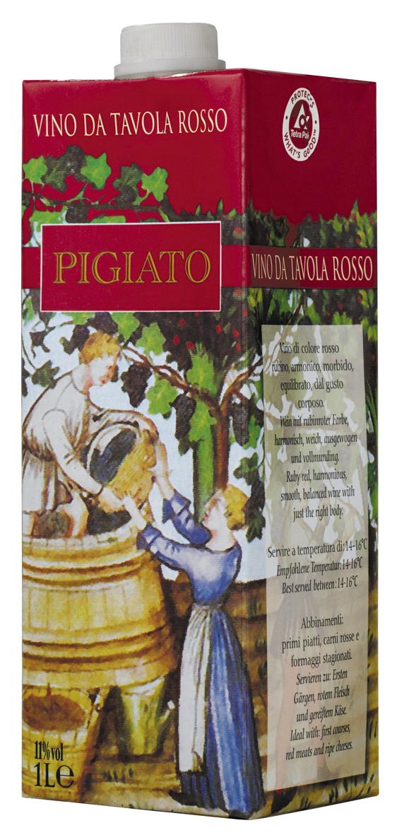 Вино Casa Vinicola Morando Pigiato red dry  1000 мл