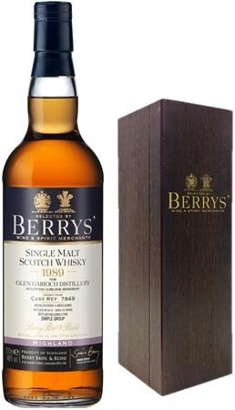 Виски Berrys Glen Garioch 1989  wooden box Беррис Глен Гери 1989  в деревянной коробке 700 мл