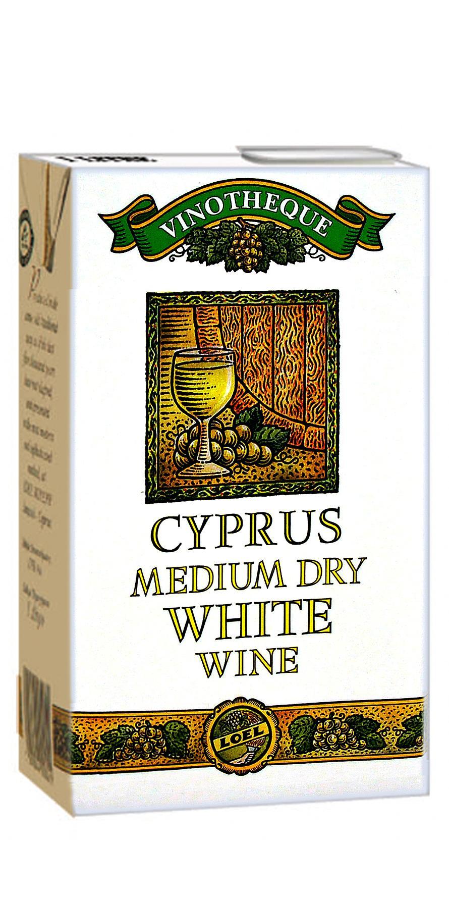 Вино LOEL LTD, «VINOTHEQUE» MEDIUM DRY WHITE WINE, ЛОЕЛ, "ВИНОТЕКА" Медиум Драй Вайт Вайн Tetra Pak, 12%, 1Л