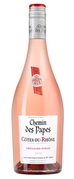 Вино  Les Grands Chais de France  Chemin des Papes Cotes du Rhone Rose  2020  750 мл  13%