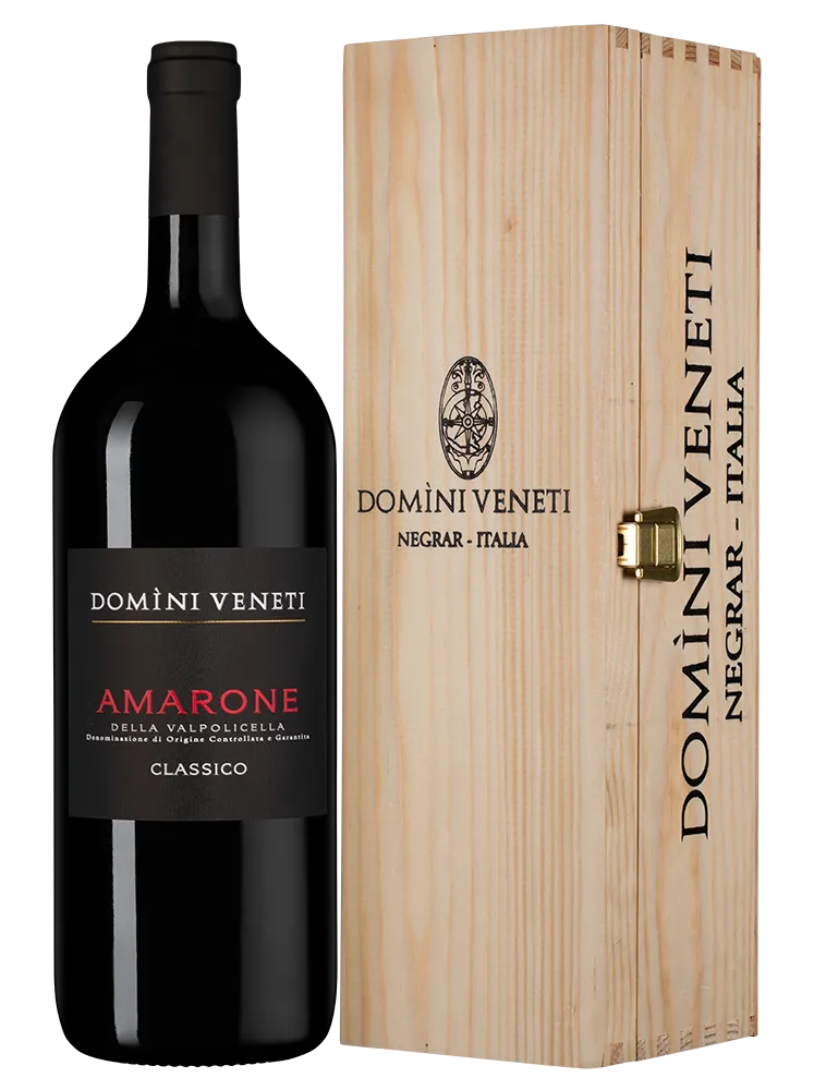 Вино Domini Veneti Amarone della Valpolicella Classico DOC wooden box  2021  1,5 л
