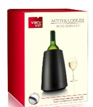 Охладительная рубашка VacuVin RI Wine Cooler Elegant Black для вина емкостью 0,75л, цвет: чёрный
