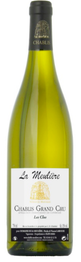 Вино Domaine de la Meuliere Chablis Grand Cru Les Clos  Домен де ла Мельёр Шабли Гран Крю Ле Кло  2012  750 мл