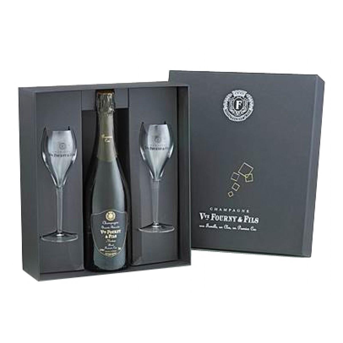 Шампанское Veuve Fourny & Fils Grande Réserve Premier Cru Brut in gift box with 2 glasses Вёв Фурни э Фис Гранд Резерв Премье Крю Брют в подарочной упаковке с 2-мя бокалами 750 мл