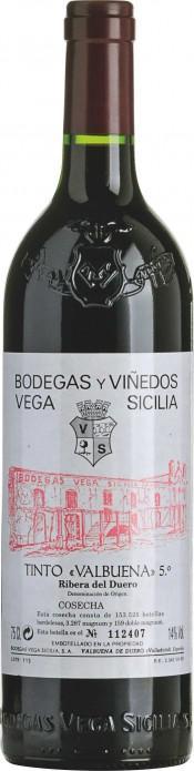 Вино Bodegas Vega Sicilia Ribera del Duero DO Valbuena 5 Бодегас Вега Сицилия Вальбуена 5 2007 750 мл