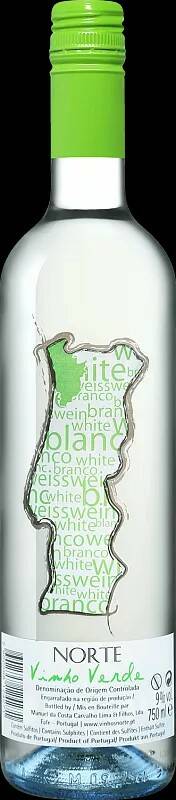 Вино Norte Vinho Verde DOC Manuel da Costa Carvalho Lima & Filhos  НОРТЕ ВИНЬЮ ВЕРДЕ DOC МАНУЭЛ ДА КОШТА КАРВАЛЬЮ ЛИМА ЭТ ФИЛЬЮШ белое сухое 2020 750 мл