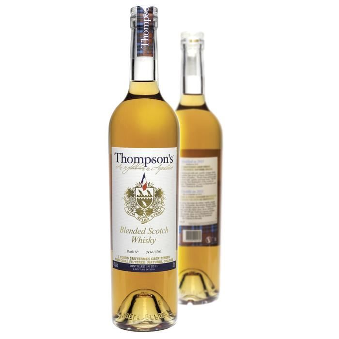 Виски  Tessendier Thompson`s Speyside Blended  Malt Scotch Whisky  700 мл