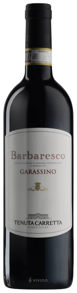 Вино Tenuta Carretta  Garassino Barbaresco Тенута Карретта  Гарассино Барбареско 2020 750 мл