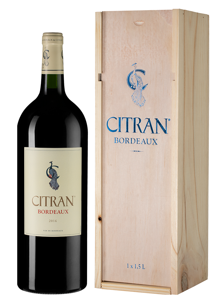 Вино Le Bordeaux de Citran Rouge Bordeaux AOC gift in box  Ле Бордо де Ситран Руж в подарочной упаковке 2020 750 мл