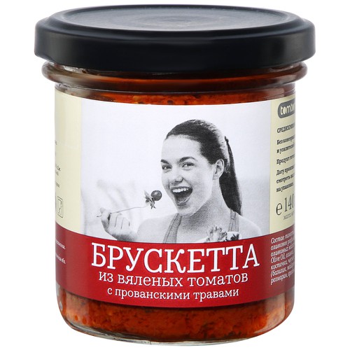 Консерва ТомТом брускетта Вяленые томаты с прованскими травами в масле 140гр