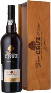 Вино Porto Gran Cruz 40 Years Old in wooden box Порто Гран Круз 40 лет в деревянной коробке 750 мл