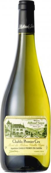 Вино Billaud-Simon Chablis Premier Cru Mont de Milieu  Vieille Vigne  Бийо-Симон Шабли Премье Крю  Мон де Милье  Вьей Винь  2011  750 мл