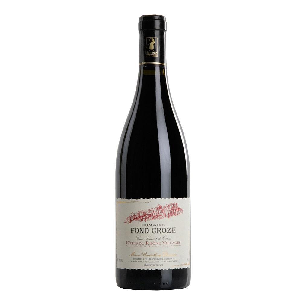 Вино  Domaine Fond Croze AOC Cotes du Rhone Cuvee Vincent de Catari Домен Фонд Кроз  Кот-дю-Рон Кюве Винсен де Катари 2013 750 мл