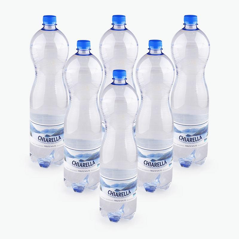 Минеральная вода Mineral carbonated water Chiarella PET Кьярелла в пласт. бут. газир. 1500 мл