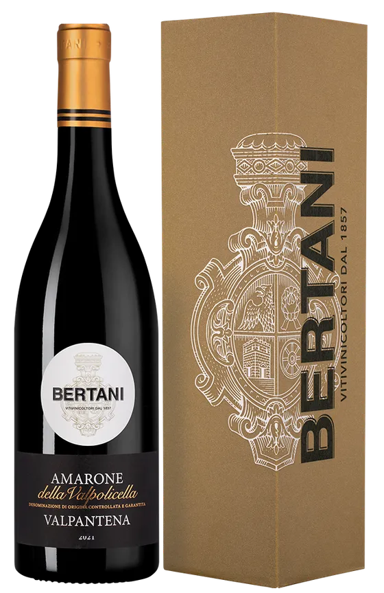 Вино Bertani Amarone Della Valpolicella Valpantenal DOCG wooden box  2021  750 мл