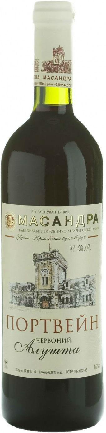 Вино Массандра, Портвейн красный  Алушта  750 мл