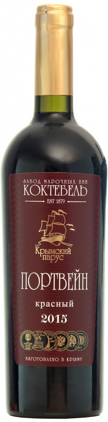 Вино ликерное красное Портвейн Коктебель 750 мл