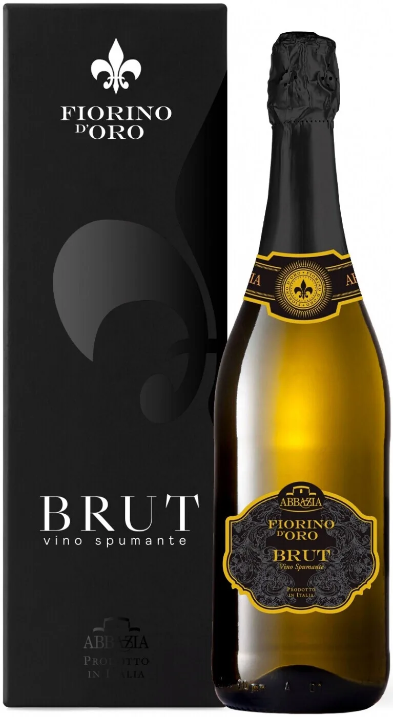 Игристое вино Abbazia  Fiorino d'Oro Brut  gift box  750 мл