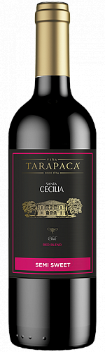 Вино Tarapaca  Santa Cecilia semi Sweet   Тарапака Санта Сесилия красное полусладкое  2017 750 мл