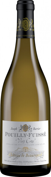 Вино  Chateau de Beauregard  Pouilly-Fuisse  Vers Cras  AOC  Шато де Борегар,  Пуйи-Фюиссе  Вер Крас  2017  750 мл