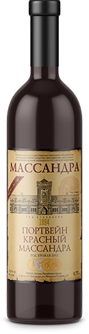 Портвейн  Массандра  красный  Массандра 2019  750 мл  18,5%
