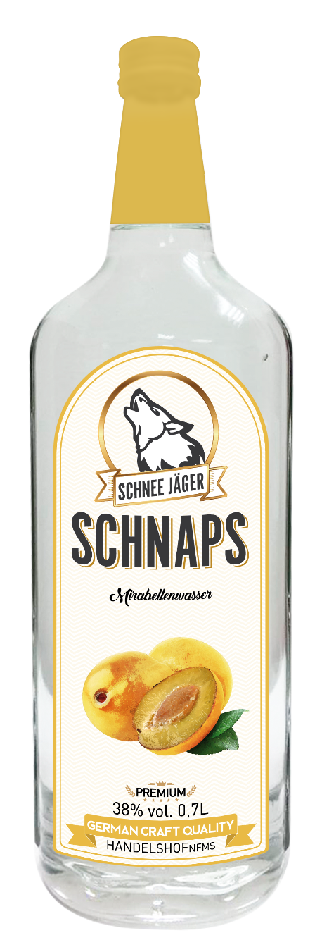 Шнапс Schnee Jager Schnaps Шнее Егер шнапс Слива Мирабель желтая 700 мл
