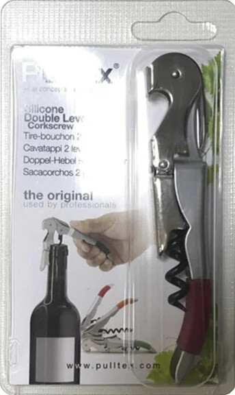 Штопор Pulltex, Corkscrew, Burgundy  Пултекс c Силиконовой Вставкой, Бургундия  117-921-03