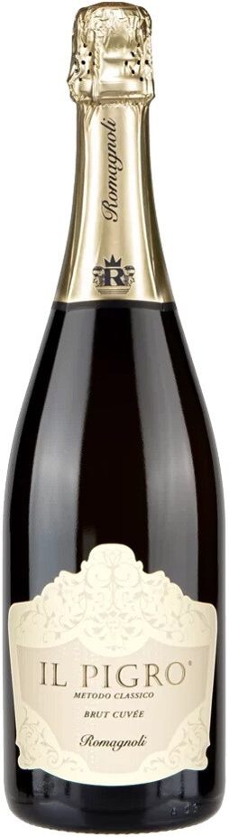 Игристое вино Cantine Romagnoli Spumante Metodo Classico Brut Il Pigro  2021  750 мл 12,5%