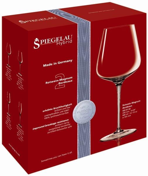Бокал Бордо Spiegelau Hybrid Bordeaux Set of 2 glasses in gift box Шпигелау Хайбрид Бокал для Бордо набор из 2-х бокалов 680 мл