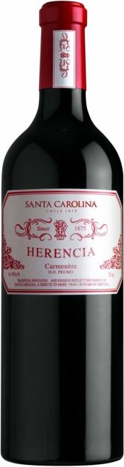 Вино Santa Carolina Herencia Carmenere Peumo DO Эренсия Карменере 2009 750 мл