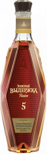 Коньяк Ставрапольский ВКЗ Золотая Выдержка Фьюжн  выдержка 5 лет 1000 мл