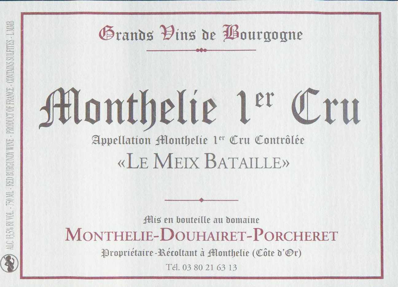 Вино Henri Darnat Les Meix Batailles Monthélie Premier Cru AOC  2013 750 мл