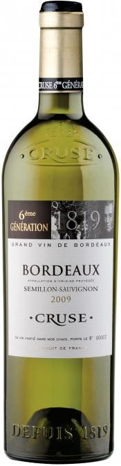 Вино Cruse 6-eme generation Semillon-Sauvignon Bordeaux AOP 6-е поколение Семильон-Совиньон 750 мл