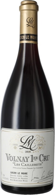 Вино Lucien Le Moine, Volnay 1er Cru  Les Caillerets AOC Люсьен Ле Муан Вольне Премье Крю Ле Кайере 2018 750 мл