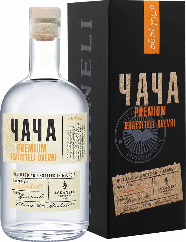 Чача Chacha Askaneli Premium Rkatsiteli Qvevri  gift box 500 мл 45%