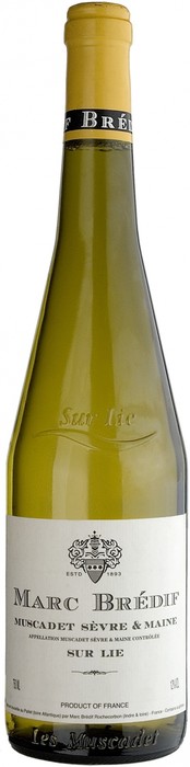 Вино Marc Bredif Muscadet de Sevre et Maine Sur Lie Марк Бредиф, Мюскаде де Севр э Мен Сюр Ли 2020 750 мл