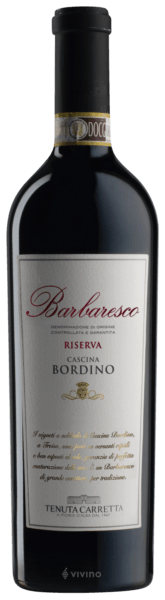 Вино  Tenuta Carretta Cascina Bordino Barbaresco Riserva gift box   2016   750 мл