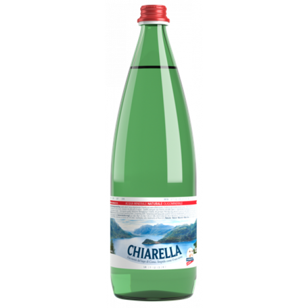 Минеральная вода Chiarella slightly carbonated  in green glass Кьярелла в зелен. стекле слабогазированная 1000 мл