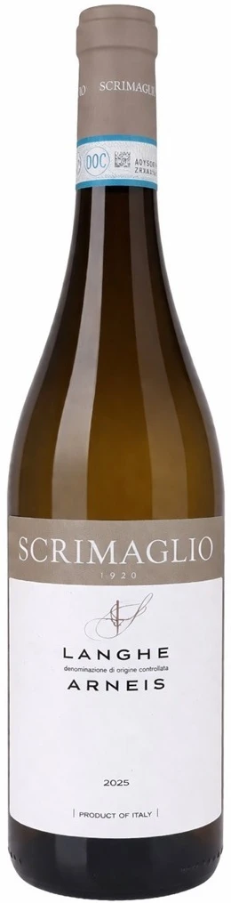 Вино Scrimaglio  Langhe Arneis  2025 750 мл  13%