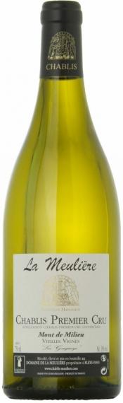 Вино Domaine de la Meuliere  Chablis Premier Cru  Mont de Milieu Vieilles Vignes AOC Домен де ла Мельёр  Шабли Премье Крю  Мон де Мильё Вьей Винь  2010 750 мл